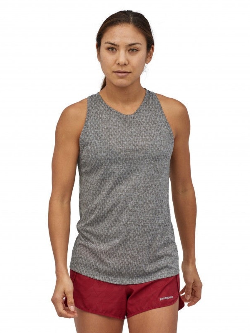 Patagonia Grey Textured Racerback Tank Top Size XS